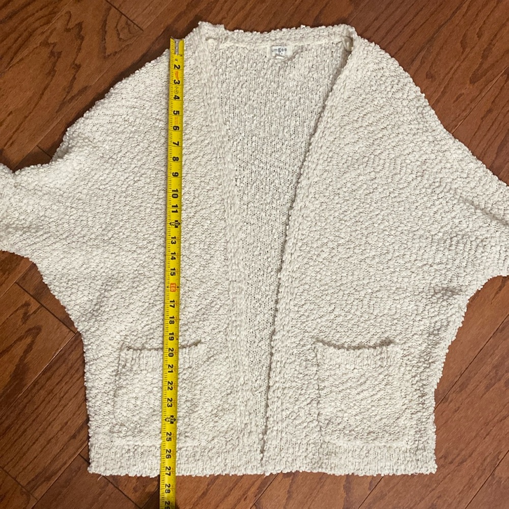 Umgee Cream SHERPA Cardigan - size Medium - Picture 8 of 9